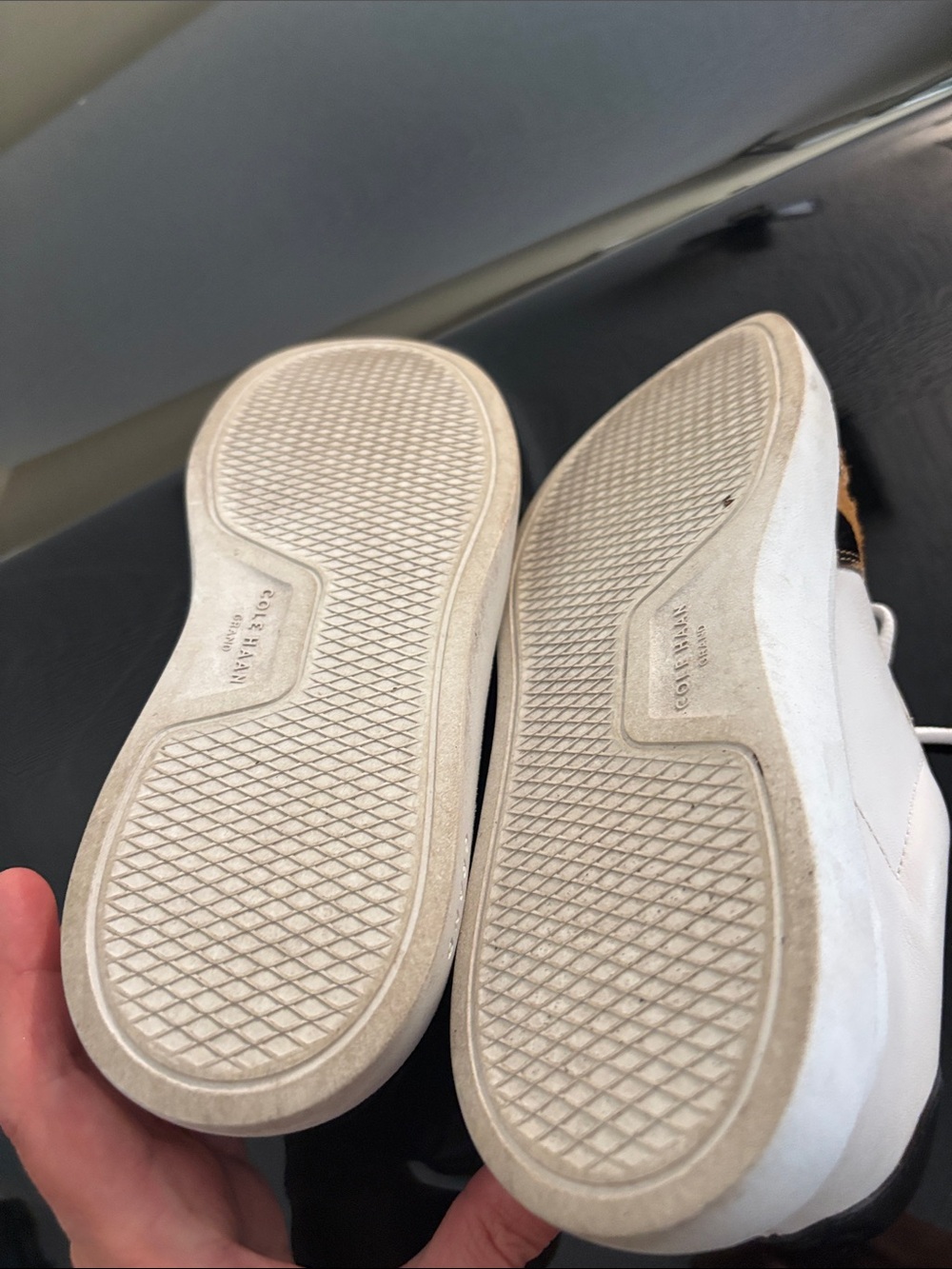 Cole Haan White Sneakers with Tan and Black Leopard Accents - Picture 12 of 12